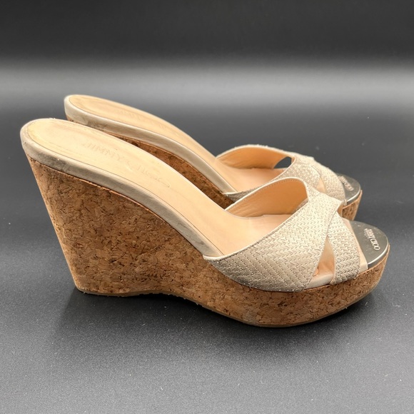 Jimmy Choo Wedge Slide Platform Sandals - Picture 5 of 9